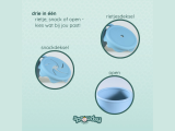 Oefenbeker met rietje misty blue 1